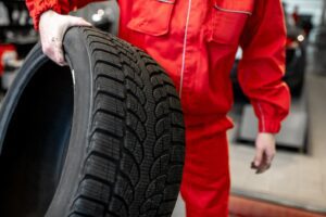 Tire Repair with mechanic at HiTech Automotive of Brandon, Florida